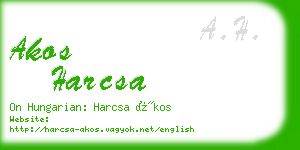 akos harcsa business card